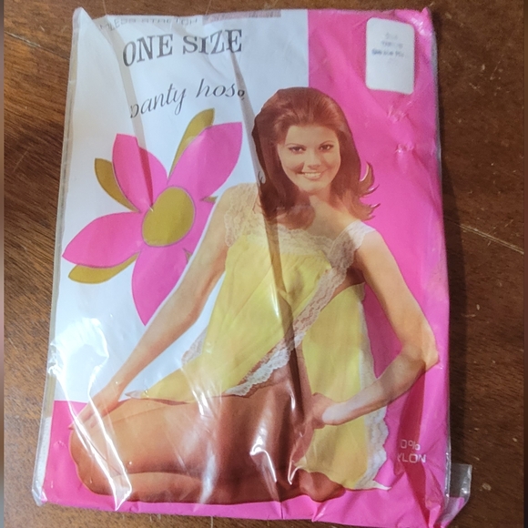 * vintage pantyhose one size seamless stretch off brand 1960's vintage - Picture 2 of 6